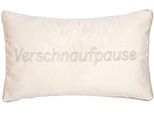 Dekokissen PAD "LETTERS", sand, schriftzug, B:30cm L:50cm, Polyester, Dekokissen_Sitzkissen_Kissenhüllen, farbige Keder, mit Schriftzug, verschiedene Größen