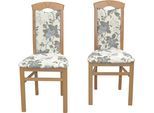 Esszimmerstuhl, beige (creme, grau, eiche, nachbildung, creme, grau), B:45cm H:95cm T:49cm, HOFMANN LIVING AND MORE, Stühle, Esszimmerstuhl