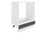 Herdumbauschrank VCM "Ofenschrank Breite 60 cm Herdschrank Küche Esilo", schwarz (weiß, anthrazit), B:60cm T:46cm, Obermaterial: 100% Holz Wood., Schränke, Herdumbauschrank