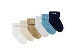 Socken NIKE SPORTSWEAR "NHN 6PK RIB TURNCUFF INF SOCK für Kinder", Mädchen, Gr. 98/104 (2/4), blau (sail), Obermaterial: 62% Baumwolle, 34% Polyester, 4% Elasthan, Socken Socken, für Kinder, 6er-Pack, mit geripptem Bund