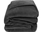Wohndecke ZOEPPRITZ1828 "The Blanket", grau (anthrazit melange), B:220cm L:240cm, Polyester, Wohndecken, Wohndecke, Extra weiche Decke aus recyceltem Polyester