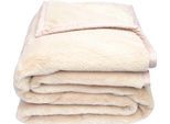 Wohndecke ZOEPPRITZ1828 "The Blanket", beige (sand), B:150cm L:200cm, Polyester, Wohndecken, Wohndecke, Extra weiche Decke aus recyceltem Polyester