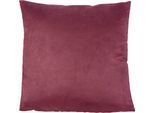 Dekokissen GÖZZE "Alcatraz", rosa (altrosa, unifarben), B:50cm L:50cm, Obermaterial: 100% Polyester, Dekokissen_Sitzkissen_Kissenhüllen, Dekokissen, in Wildlederoptik