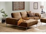 Ecksofa W.SCHILLIG "run, Designsofa mit tollem Sitzkomfort, bequem, Breite 299cm, L-Form", braun (chocolate s37), B:299cm H:88cm T:178cm, Longlife Xtra-Leder Z73: Naturwalkleder der Luxusklasse aus den erlesensten Rohhäuten. Hautstärke 1, 1 – 1, 3 mm;ROHLEDER Jacquard-Flachgewebe Q2 W60 (63% Polyester, 37% Polyacryl);ROHLEDER Chenille-Flachgewebe Q2 W77 (68% Polyacryl, 32% Polyester);Stoff S37 (10