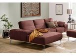 Ecksofa W.SCHILLIG "run, Designsofa mit tollem Sitzkomfort, bequem, Breite 299cm, L-Form", rot (rosso marone z73), B:299cm H:88cm T:178cm, Longlife Xtra-Leder Z73: Naturwalkleder der Luxusklasse aus den erlesensten Rohhäuten. Hautstärke 1, 1 – 1, 3 mm;ROHLEDER Jacquard-Flachgewebe Q2 W60 (63% Polyester, 37% Polyacryl);ROHLEDER Chenille-Flachgewebe Q2 W77 (68% Polyacryl, 32% Polyester);Stoff S37 (1