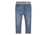 Schlupfjeans LEVI'S KIDS "PULL ON SKINNY JEANS", Mädchen, Gr. 6/68, N-Gr, blau (rushmore), Denim/Jeans, Obermaterial: 59% Baumwolle, 40% Viskose, 1% Elasthan, Jeans Schlupfjeans, for Baby BOYS