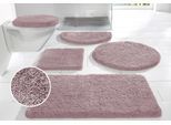 Badematte OTTO HOME "Sanremo Standard, Badvorleger, Badezimmer Teppich, sehr weich" Gr. 1, rosa, H:30mm, Polyester, Badematten, Badematte, Badteppich, unifarben, rechteckig, rund & als 3-tlg. Set erhältlich