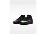 Fußballschuh NIKE "Jr. Mercurial Superfly 11 Club", Mädchen, Gr. 38,5, schwarz, illusion grün, schwarz, Synthetik, Textil, Schuhe Fußballschuh, für harte Untergründe wie Asche, Turf und Kunstrasen