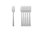 Tafelgabel VILLEROY & BOCH "Kuchengabel Blacksmith 15,6 cm 6er Set edelstahl", silber (edelstahl), B:5mm, Essgabeln, Spülmaschinenfest