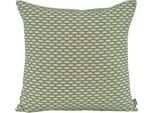 Dekokissen H.O.C.K. "Nalou", grün (grün, beige, gemustert), B:50cm H:10cm L:50cm, Obermaterial: 84% Baumwolle, 16% Polyester. Füllung: 100% Polyester, Dekokissen_Sitzkissen_Kissenhüllen, Sofakissen inkl. Füllung, 50x50cm, Dekokissen, gemustert