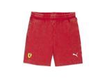 Sporthose PUMA "Scuderia Ferrari Sportswear Sweat-Shorts Jugendliche", Kinder, Gr. 140, Normalgrößen, rot (rosso corsa rot), Obermaterial: 100% Baumwolle. Tasche – Oben: 100% Baumwolle, unifarben, regular fit, Hosen Sporthose