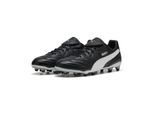 Fußballschuh PUMA "KING LIGA FGAG", Damen, Gr. 42, puma schwarz, puma silber, puma weiß, Leder, Schuhe Fußballschuh, für Rasenplätze und Kunstrasen, mit weichem Lederobermaterial
