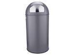 P & B Abfalleimer, Grau, Metall, 50 L, 74 cm, Küchen, Küchenausstattung, Mülleimer