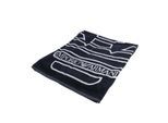 Emporio Armani EA7 Grote geweven strandhanddoek met logo (Marine)