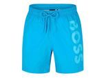 Boss Heren Octopus Bold Logo Zwemshorts (Turquoise/Aquamarijn)