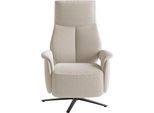 TV-Sessel SIT & MORE "TV Lazy", creme, B:75cm H:117cm T:85cm, 100% Polyester, Sessel, TV-Sessel, zur Auswahl mit Herz-Waage-Position