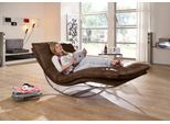 Relaxliege W.SCHILLIG "daily dreams", braun (chocolate s37), B:95cm H:85cm T:169cm, Stoff S37 (100% Polyester), Sofas, Relaxliege, in Waffelkissen-Optik, Schaukelgestell Chrom glänzend, in 2 Breiten