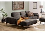 Ecksofa W.SCHILLIG "run, Designsofa mit tollem Sitzkomfort, bequem, L-Form", grau (antracite s37), B:279cm H:88cm T:178cm, Longlife Xtra-Leder Z73: Naturwalkleder der Luxusklasse aus den erlesensten Rohhäuten. Hautstärke 1, 1 – 1, 3 mm;ROHLEDER Jacquard-Flachgewebe Q2 W60 (63% Polyester, 37% Polyacryl);ROHLEDER Chenille-Flachgewebe Q2 W77 (68% Polyacryl, 32% Polyester);Stoff S37 (100% Polyester),