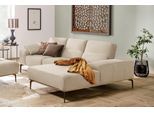 Ecksofa W.SCHILLIG "run, Designsofa mit tollem Sitzkomfort, bequem, L-Form", beige (elfenbein z73), B:279cm H:88cm T:178cm, Longlife Xtra-Leder Z73: Naturwalkleder der Luxusklasse aus den erlesensten Rohhäuten. Hautstärke 1, 1 – 1, 3 mm;ROHLEDER Jacquard-Flachgewebe Q2 W60 (63% Polyester, 37% Polyacryl);ROHLEDER Chenille-Flachgewebe Q2 W77 (68% Polyacryl, 32% Polyester);Stoff S37 (100% Polyester),