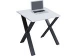 Schreibtisch VCM "Schreibtisch Bürotisch Computertisch 80x80 Lona X", weiß (schwarz, weiß), B:80cm T:80cm, Tische, Schreibtisch