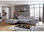Ecksofa W.SCHILLIG "piedroo, Designsofa mit tollem Sitzkomfort, bequem, L-Form", grau (dolphin r66), B:343cm H:70cm T:193cm, Chenille-Flachgewebe R66 (85% Polyester, 15% Nylon), Sofas, Ecksofa, Kopfteilverstellung, wahlweise mit Sitztiefenverstellung, Breite 343cm
