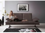 2-Sitzer W.SCHILLIG "broadway, Designsofa mit tollem Sitzkomfort, Breite 216cm", braun (mocca s37), B:216cm H:94cm T:96cm, Stoff S37 (100% Polyester): Luxus-Microfaser in Lederoptik, Sofas, 2-Sitzer, Sitztiefenverstellung, Kopfteil- & Seitenteilverstellung, Breite 216cm