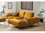 Ecksofa W.SCHILLIG "run, Designsofa mit tollem Sitzkomfort, bequem, L-Form", gelb (brandy s37), B:279cm H:88cm T:178cm, Longlife Xtra-Leder Z73: Naturwalkleder der Luxusklasse aus den erlesensten Rohhäuten. Hautstärke 1, 1 – 1, 3 mm;ROHLEDER Jacquard-Flachgewebe Q2 W60 (63% Polyester, 37% Polyacryl);ROHLEDER Chenille-Flachgewebe Q2 W77 (68% Polyacryl, 32% Polyester);Stoff S37 (100% Polyester), Sof