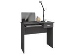 Schreibtisch VCM "Schreibtisch Computertisch Auszug Schublade Arusa", schwarz (anthrazit), B:85cm T:50cm, Tische, Schreibtisch