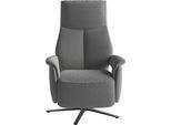 TV-Sessel SIT & MORE "TV Lazy", grau (anthrazit), B:75cm H:113cm T:85cm, 100% Polyester, Sessel, TV-Sessel, zur Auswahl mit Herz-Waage-Position
