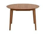 Mid.you Esstisch, Walnuss, Holz, Nussbaum, Kautschukholz, furniert, massiv, rund, rund, 115x75x115-154 cm, ausziehbar, Esszimmer, Tische, Esstische, Esstische ausziehbar