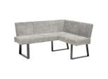 Livetastic Eckbank, Grau, Metall, Textil, 3-Sitzer, L-Form, nur wie online abgebildet bestellbar, 160x130 cm, Esszimmer, Bänke, Eckbänke
