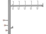 Garderobenleiste INOSIGN, grau (alufarben), B:64cm H:53cm T:15cm, Metall, Garderobenhalter, aus Metall, Breite 64 cm