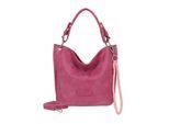Schultertasche FRITZI AUS PREUSSEN "Fritzi31N", Damen, Gr. B/H/T: 26cm x 28cm x 13cm onesize, true berry, 100% Polyurethan, unifarben, Taschen Schultertasche, mit Kordel-Anhänger
