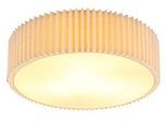GLOBO LIGHTING Deckenleuchte "PAGE", beige (weiß matt), Ø 43cm H: 13cm, 1 Stk., Leuchten, Deckenlampe Wohnzimmer-Leuchte Schlafzimmer-Leuchte Flur Küche, Deckenleuchte