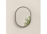Emke Wandspiegel, Schwarz, Glas, Oval, 45x60x2 cm, CE, Spiegel, Wandspiegel