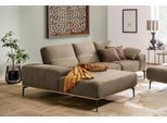 Ecksofa W.SCHILLIG "run, Designsofa mit tollem Sitzkomfort, bequem, L-Form", beige (stone z73), B:279cm H:88cm T:178cm, Longlife Xtra-Leder Z73: Naturwalkleder der Luxusklasse aus den erlesensten Rohhäuten. Hautstärke 1, 1 – 1, 3 mm;ROHLEDER Jacquard-Flachgewebe Q2 W60 (63% Polyester, 37% Polyacryl);ROHLEDER Chenille-Flachgewebe Q2 W77 (68% Polyacryl, 32% Polyester);Stoff S37 (100% Polyester), Sof
