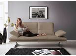 2-Sitzer W.SCHILLIG "broadway, Designsofa mit tollem Sitzkomfort, Breite 216cm", braun (stone z59), B:216cm H:94cm T:96cm, Longlife Xtra-Leder Z59: Glattleder mit modischer Prägung. Hautstärke 0, 9 - 1, 1 mm, Sofas, 2-Sitzer, Sitztiefenverstellung, Kopfteil- & Seitenteilverstellung, Breite 216cm