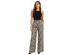 Vero Moda Damesbroek met wijde pijpen en zebraprint van Lisa (Zwart)