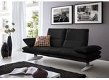 2-Sitzer W.SCHILLIG "broadway, Designsofa mit tollem Sitzkomfort, Breite 216cm", schwarz (schwarz z59), B:216cm H:94cm T:96cm, Longlife Xtra-Leder Z59: Glattleder mit modischer Prägung. Hautstärke 0, 9 - 1, 1 mm, Sofas, 2-Sitzer, Sitztiefenverstellung, Kopfteil- & Seitenteilverstellung, Breite 216cm