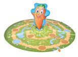 Spiel HAPPY PEOPLE "Ravensburger Lotti Karotti, Sprinklermatte", bunt, Spiele, KinderH:60cm Ø:151cm, Kunststoff, Spiel, mit Spritzfunktion, H:60cm Ø:151cm