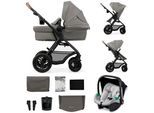 Kombi-Kinderwagen KINDERKRAFT "MOOV 2 Air 3IN1", Baby, light grau, Stahl, Kinderwagen Kombi-Kinderwagen, mit Luftreifen