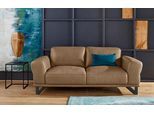 2-Sitzer W.SCHILLIG "montanaa Designsofa mit erstklassigem Sitzkomfort, Federkern", braun (fango z69), B:192cm H:78cm T:94cm, Sofas, 2-Sitzer, mit Metallkufen in Schwarz pulverbeschichtet, Breite 192 cm