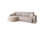 Bromarkt Ecksofa, Creme, Textil, 3-Sitzer, L-Form, 275x170 cm, Wohnzimmer, Sofas & Couches, Wohnlandschaften, Ecksofas