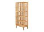 [en.casa] Standregal, Natur, Holz, Bambus, 80x185x45 cm, Wohnzimmer, Regale, Bücherregale