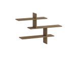 Decortie Wandboard, Walnuss, Holzwerkstoff, 123x80.8x22 cm, Wohnzimmer, Regale, Wandboards