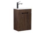 Badplaats Gäste-Wc-Möbelset, Walnuss, Braun, Holz, Rechteckig, 40x53x22 cm, Badezimmer, Badezimmerschränke, Waschtischkombinationen