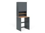 Vicco Waschmaschinenschrank, Anthrazit, Honigeiche, Holzwerkstoff, 3 Fächer, Rechteckig, 68x88.2x60 cm, Waschküche, Waschmaschinenschrank