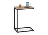 Relaxdays Beistelltisch, Mehrfarbig, Metall, Holzwerkstoff, 30x60x45 cm, Wohnzimmer, Wohnzimmertische, Beistelltische