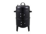 Livingandhome Bbq-Smoker, Schwarz, Metall, 80x40 cm, Grills & Outdoor-Küchen, Holzkohlegrills