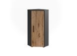 Vicco Eckmidischrank, Anthrazit, Eiche Artisan, Holzwerkstoff, 2 Fächer, Rechteckig, 33x81x33 cm, Badezimmer, Badezimmerschränke, Midischränke